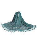 Ladies′ Fashion Jacquard Shawl Scarf with Tassels